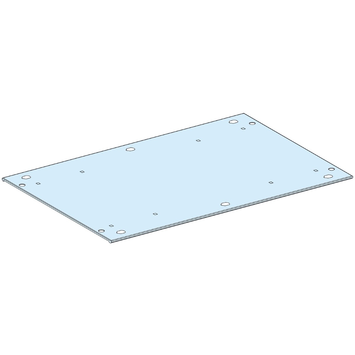 Roof plate, PrismaSeT P, for enclosure, W650mm, D400mm, IP30, white, RAL 9003