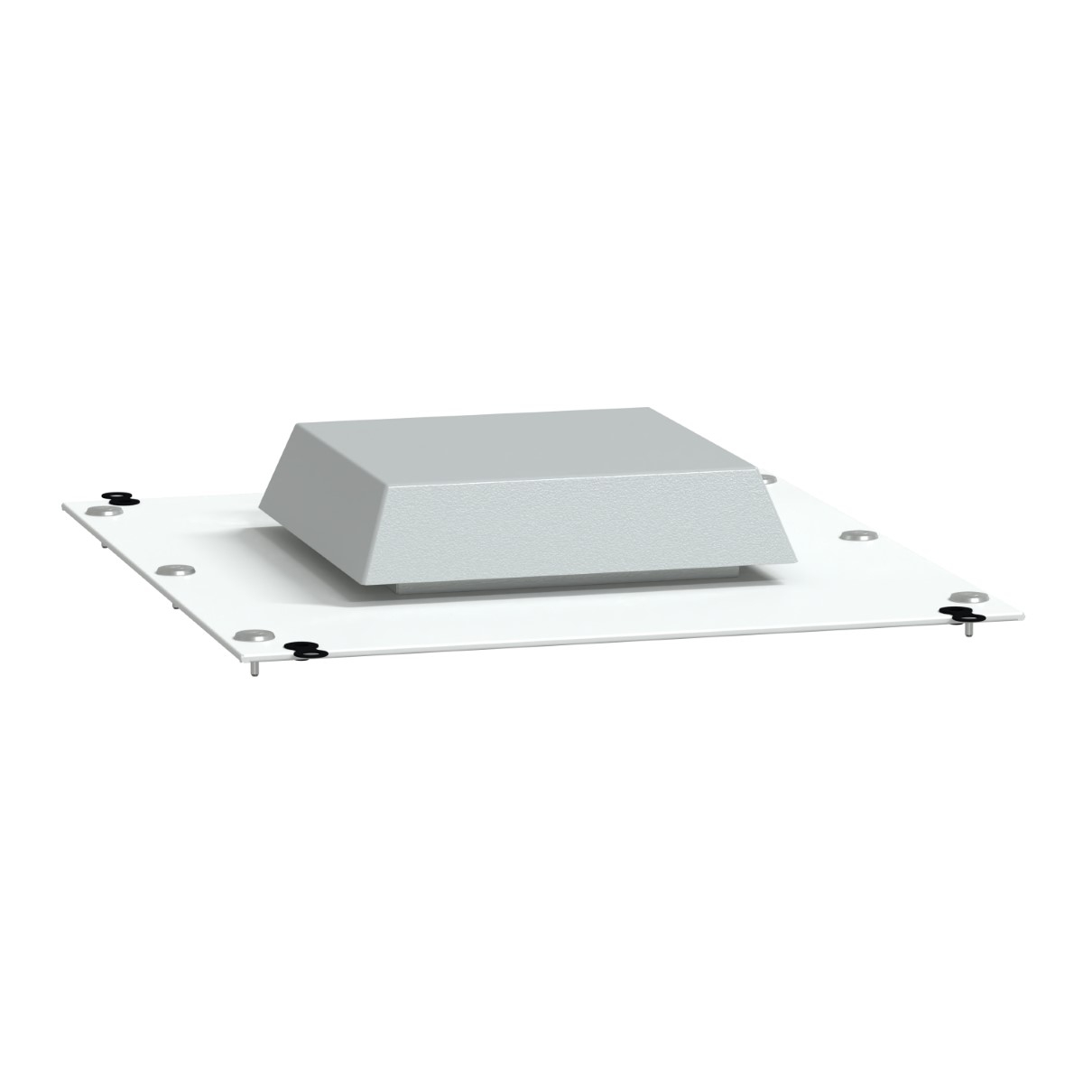 Roof plate, PrismaSeT P, for enclosure, W650mm, D600mm, IP31, with cut-out for top hood, white, RAL 9003