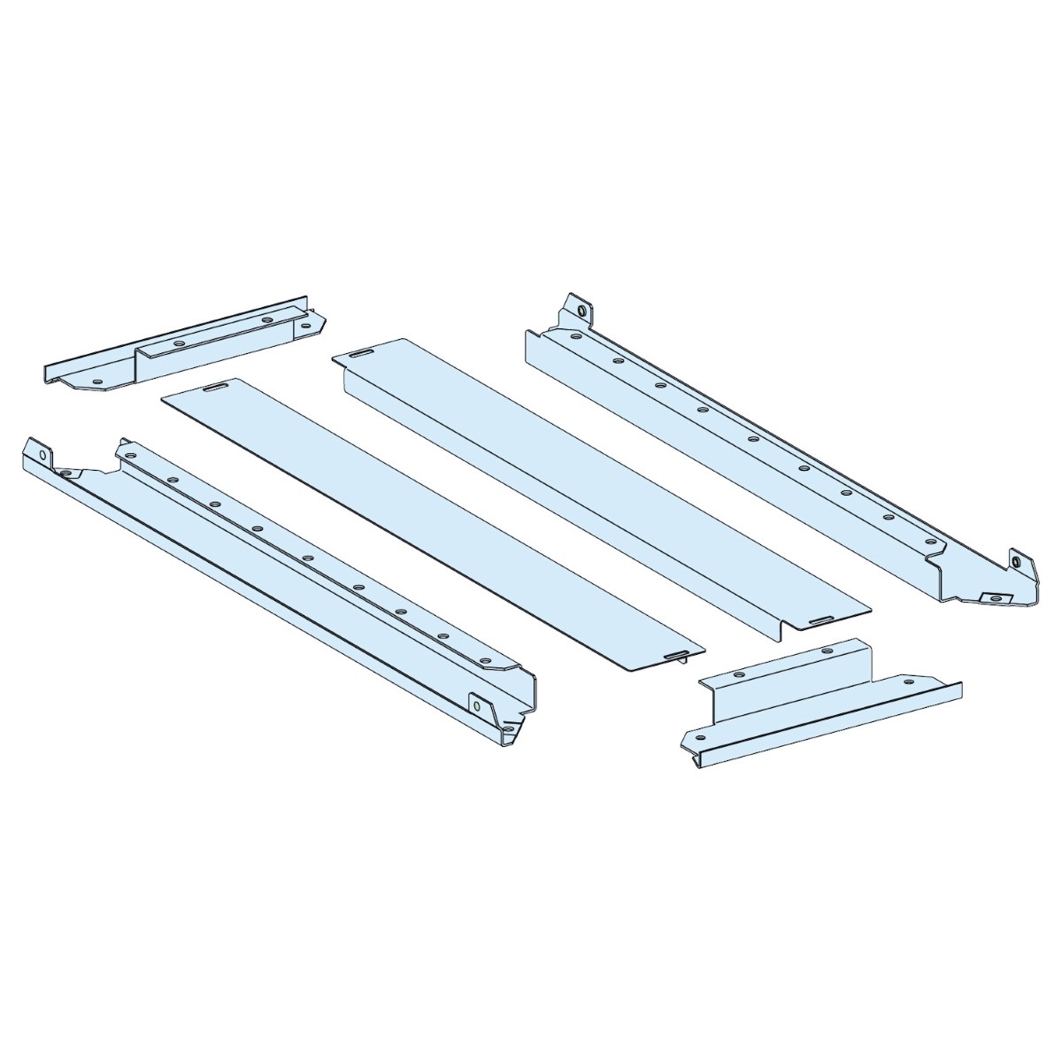 Gland plate, PrismaSeT P, Two part gland plate, for enclosure W300mm, D600mm, IP31, white, RAL 9003