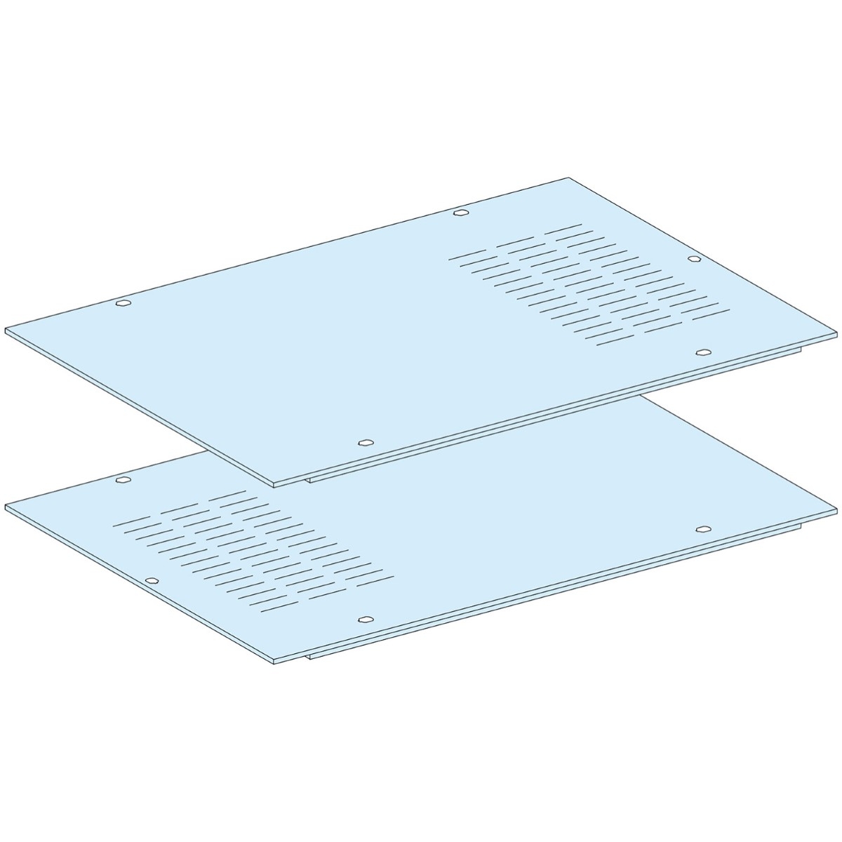 Rear panel, PrismaSeT P, for enclosure, W650mm, IP31, white, RAL 9003