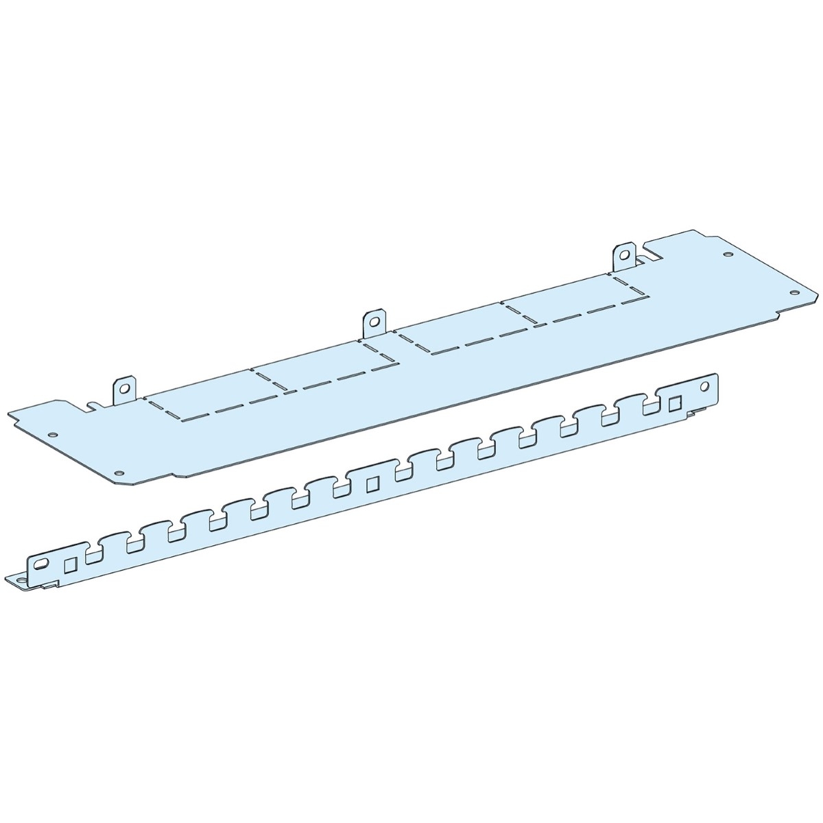 Gland plate, PrismaSeT G, plinth mounted, for floor-standing enclosure, W850mm, IP30 to IP55, white, RAL 9003