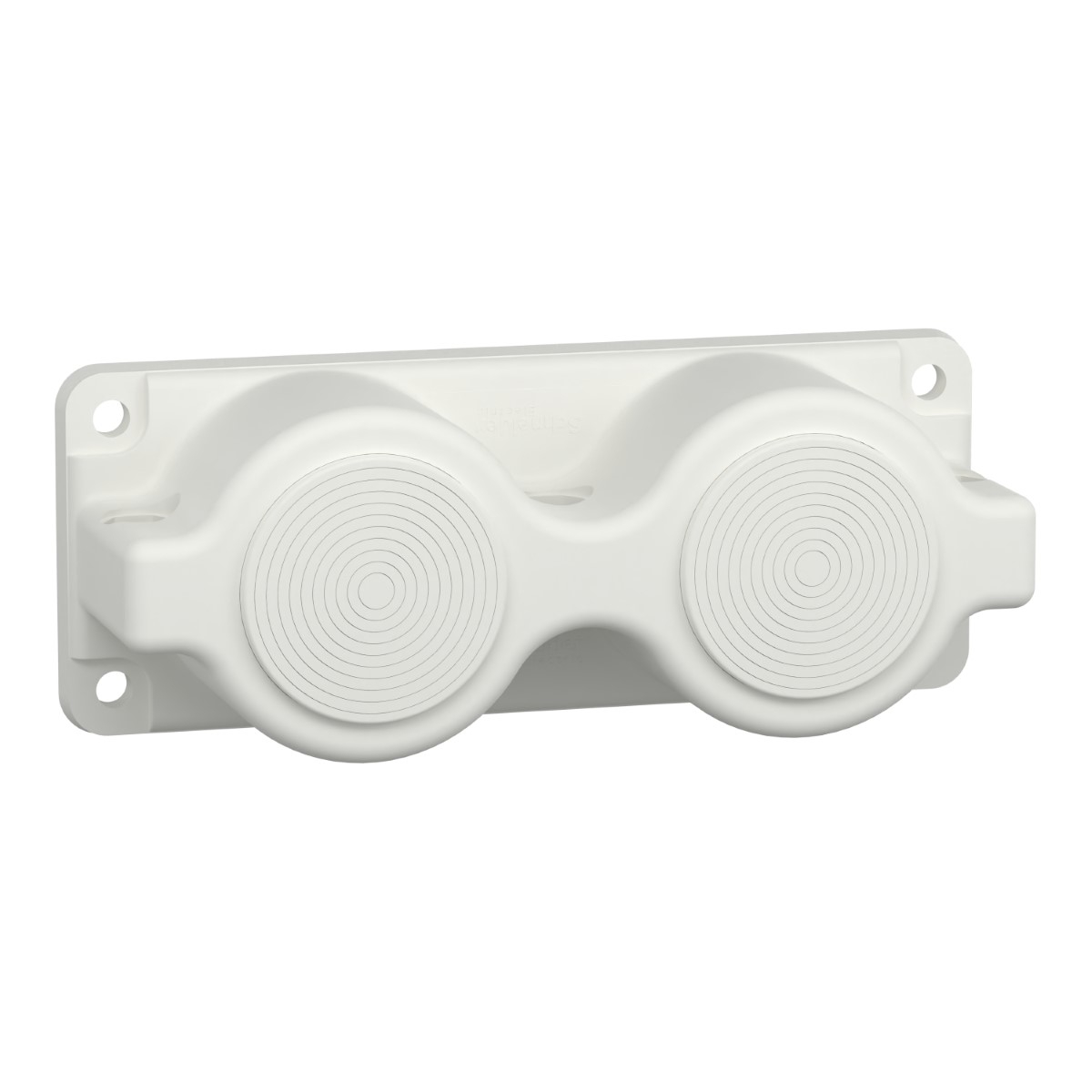 Gland plate, PrismaSeT G, membrane type, 2 entries with dia 28 to 60mm, Insulated, IP30 to IP55, white, RAL 9003