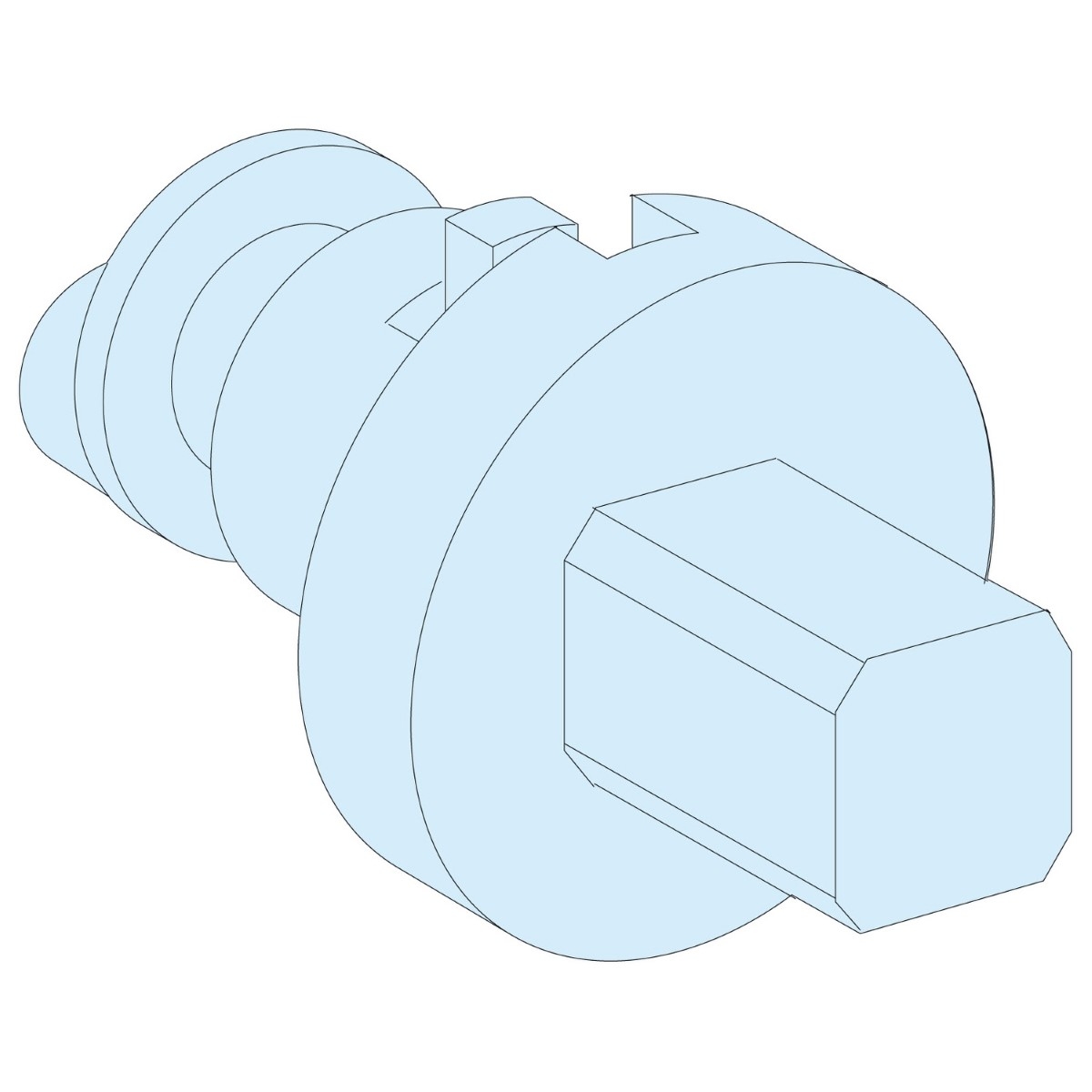 Insert, PrismaSeT G, 7mm male square insert, IP55