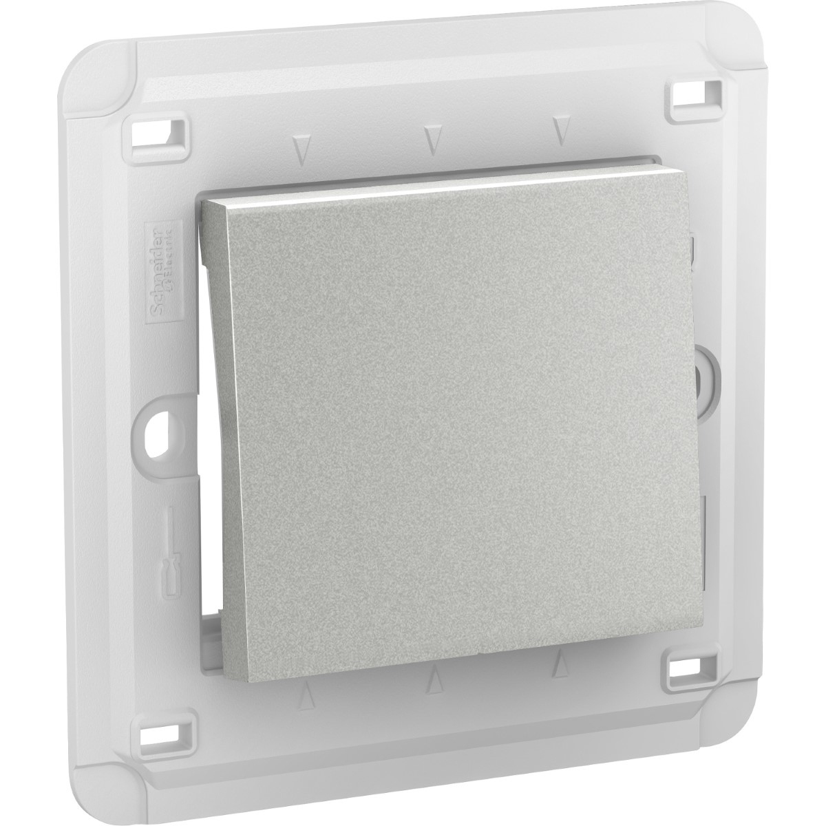 Unica - switch - 2-way - 16 AX 250 V AC - 1 gang - aluminium