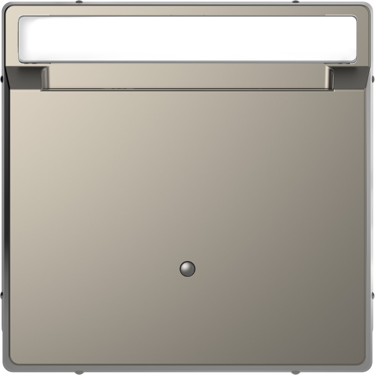 Cover plate, Merten System M, for Hotel keycard holder, with labelling field, nickel metallic