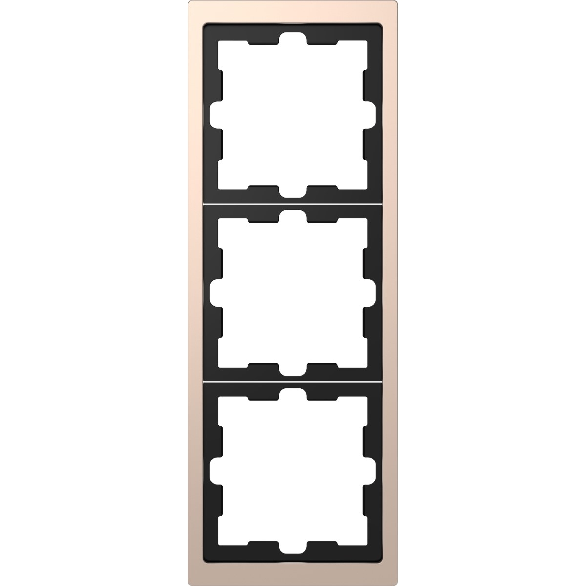 Cover frame, Merten D-Life, 3 gangs, champagne