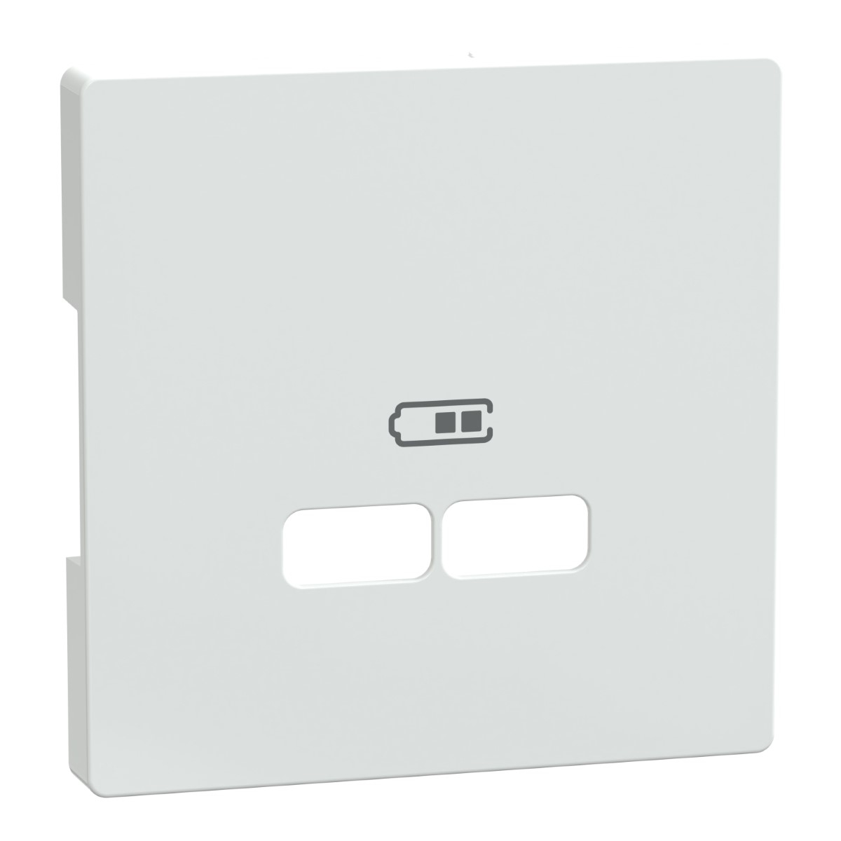 Cover plate, Merten System D, for 2 USB charger, lotus white