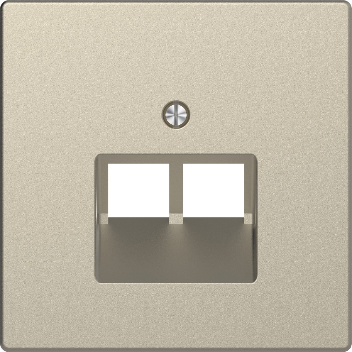 Central plate for RJ45 insert, 2-gang, sahara, System Design