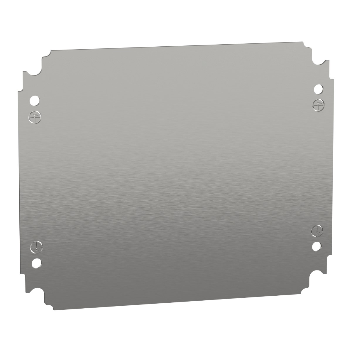 Plain mounting plate H300xW250mm made of galvanised sheet steel