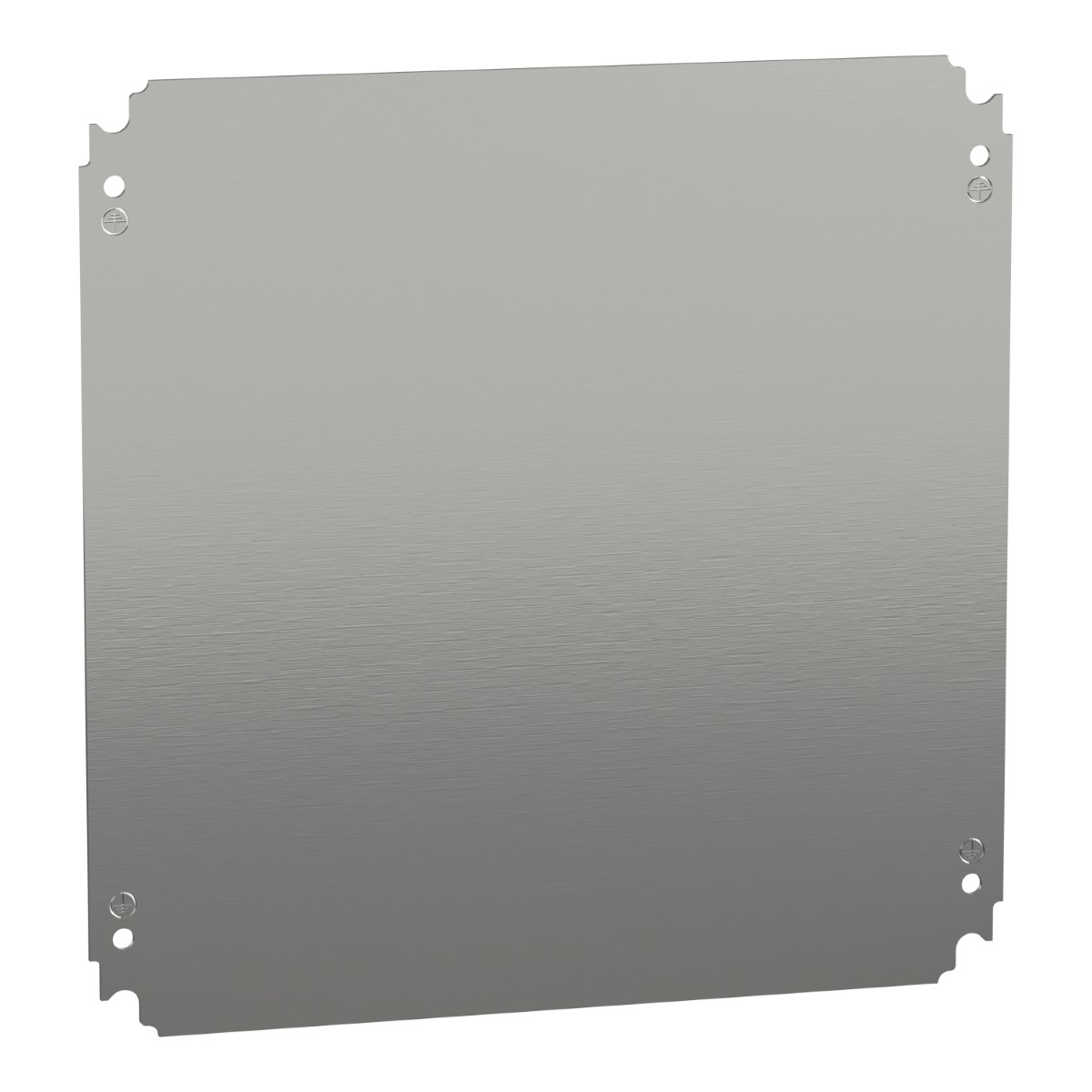 Plain mounting plate H400xW400mm made of galvanised sheet steel