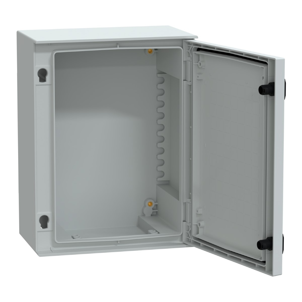 Wall mounted polyester enclosure, Thalassa PLM, plain door, 647x436x250mm, IP66, IK10, RAL 7035