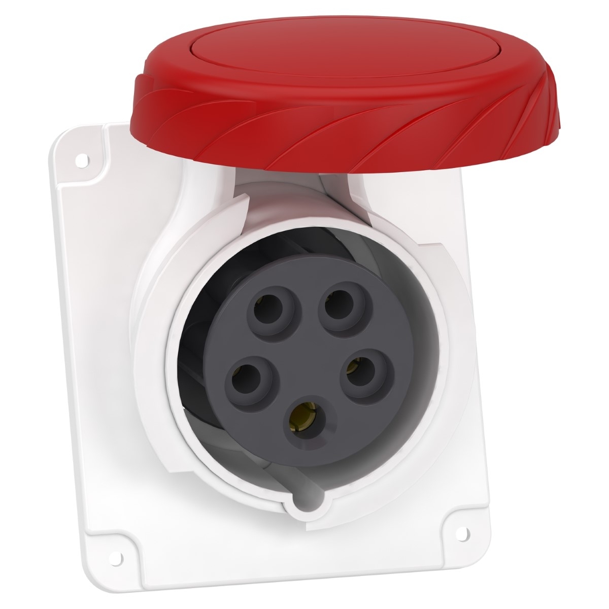 Socket, Mureva PK, panel-mounted, fast connection, 16A, 3P+N+E, 400V, IP67