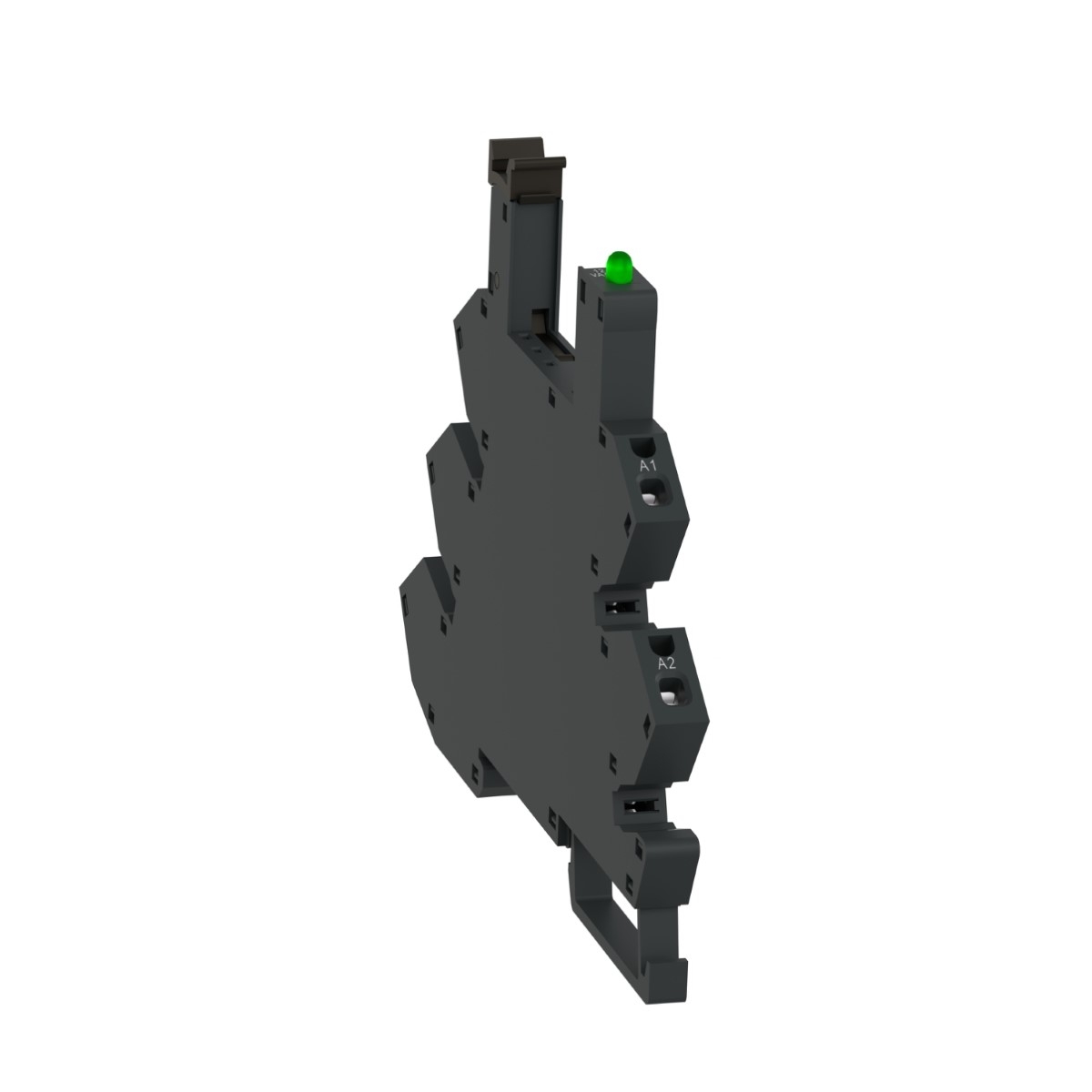 Socket equipped with LED and protection circuit, Harmony, for RSL1 relays, spring terminals, 230V AC DC