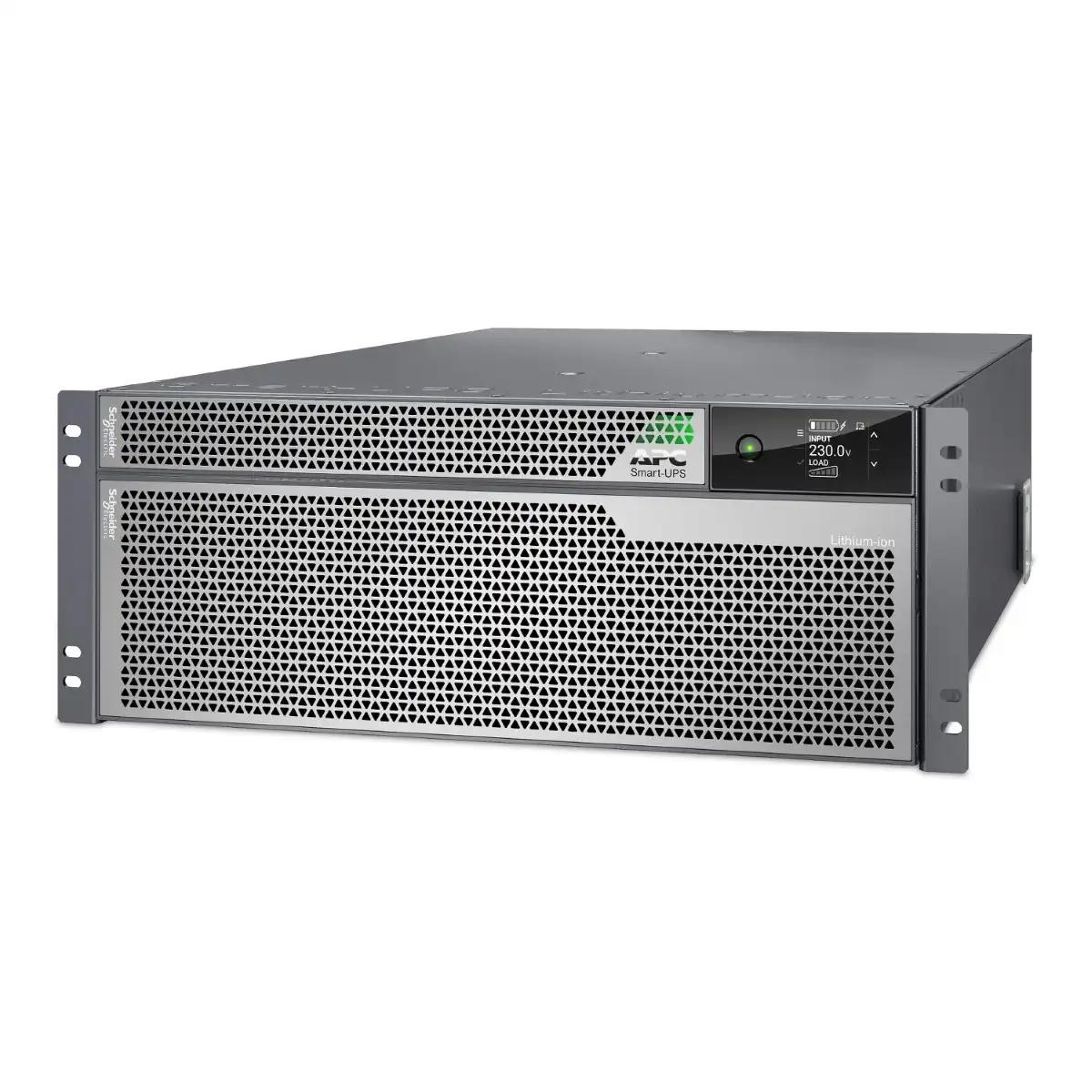 APC Smart-UPS Ultra On-Line, 8000VA, Lithium-ion, Rack/Tower 4U, 230V, 6 C13 + 4 C19 + 2 C19 IEC outlets, Network Card, Extended runtime, W/rail kit