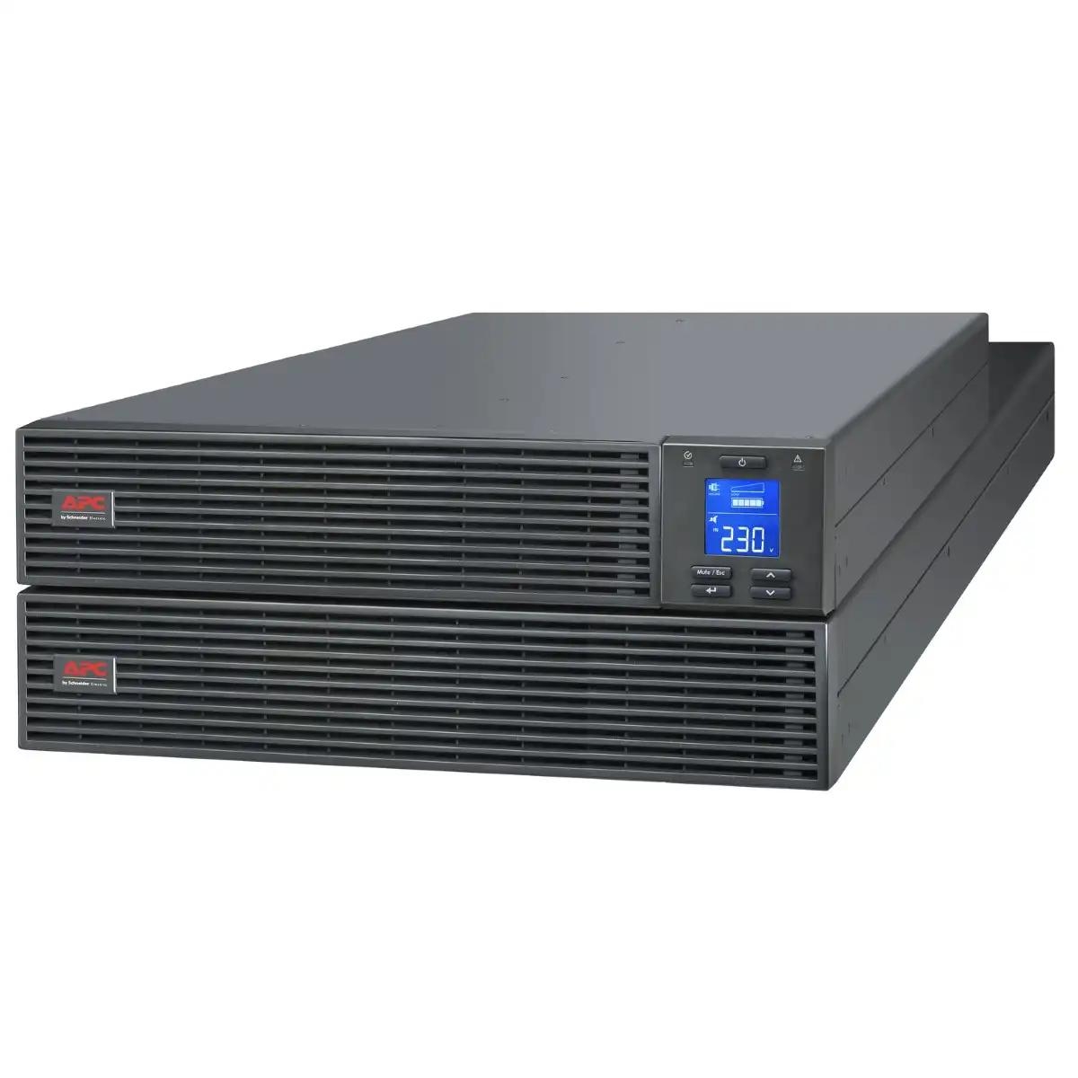 APC Easy UPS On-Line, 10kVA/10kW, Rackmount 4U, 230V, Hard wire 3-wire(1P+N+E) outlet, Intelligent Card Slot, LCD, W/O rail kit