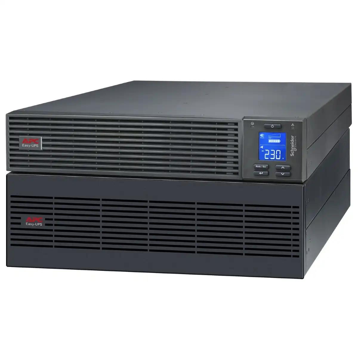 APC Easy UPS On-Line, 10kVA/10kW, Rackmount 5U, 230V, Hard wire 3-wire(1P+N+E) outlet, Intelligent Card Slot, LCD, Extended Runtime, W/O rail kit