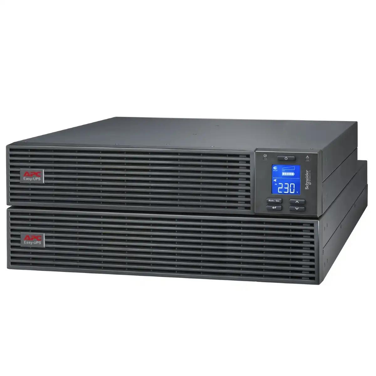 APC Easy UPS 1Ph On-Line, 3kVA, Rackmount 4U, 230V, 6x IEC C13 + 1x IEC C19 outlets, Intelligent Card Slot, LCD, Extended runtime, W/O rail kit