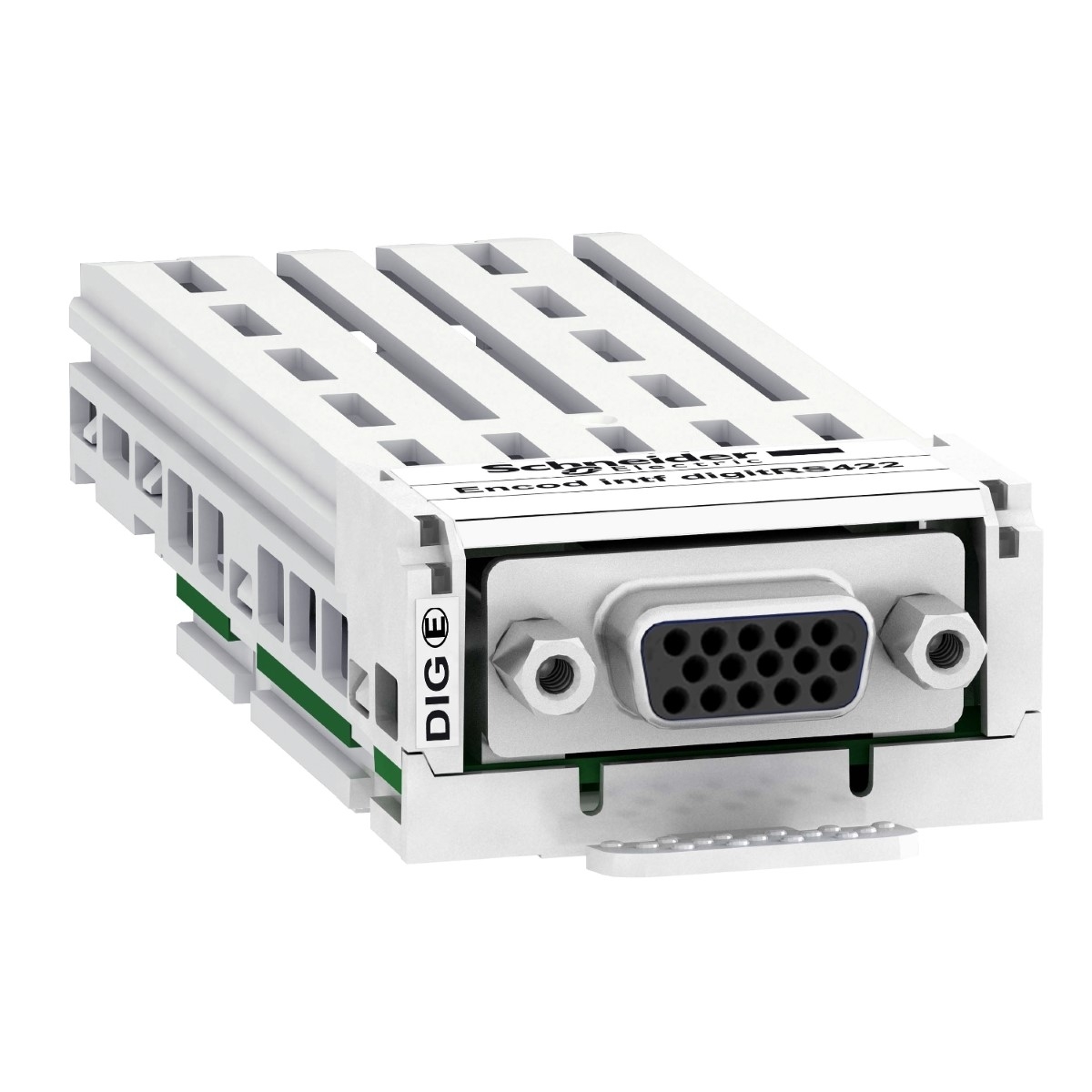 digital encoder interface module, Altivar, 5 to 24V, with RS422 compatible, 1 female high density SUB D15 connector