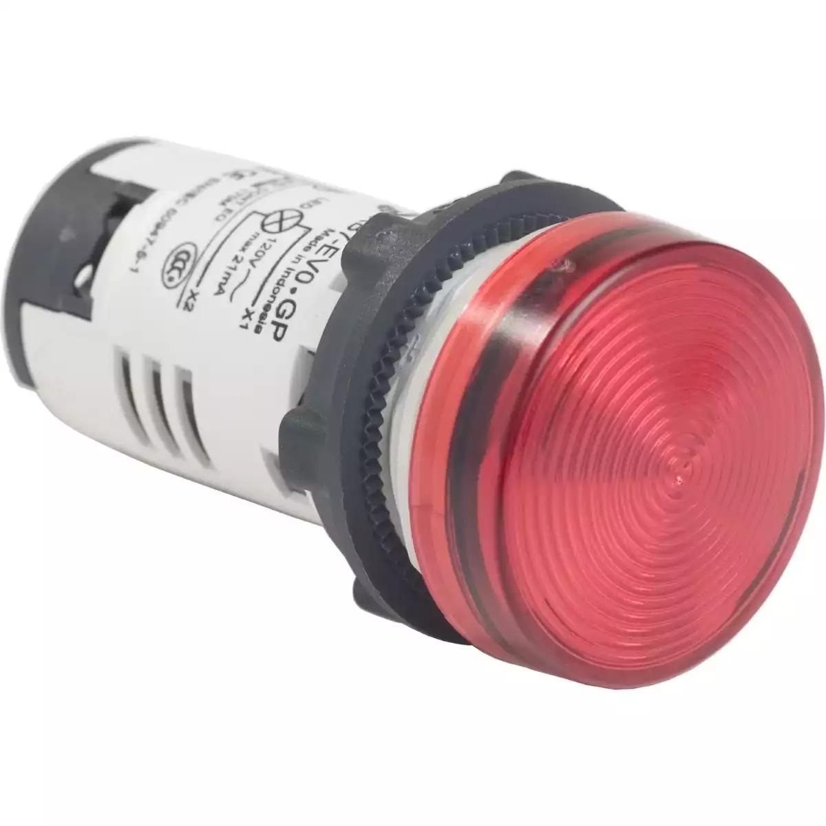 PILOT LIGHT LED RED 120V AC