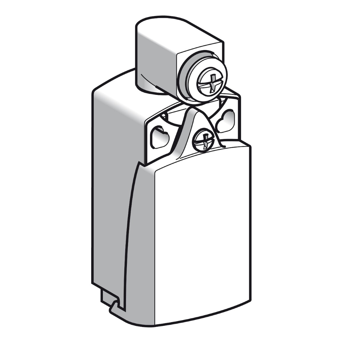 Limit switch, Limit switches XC Standard, XCKD, with rotary head w/o operating lever, 1NC+1 NO, snap, M16