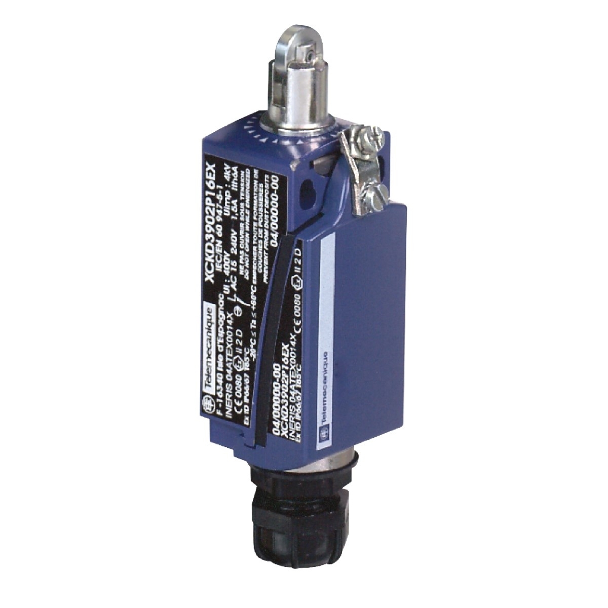 Limit switch, Limit switches XC Standard, XCKD, roller plunger, 2NC + NO, ATEX/IECEx