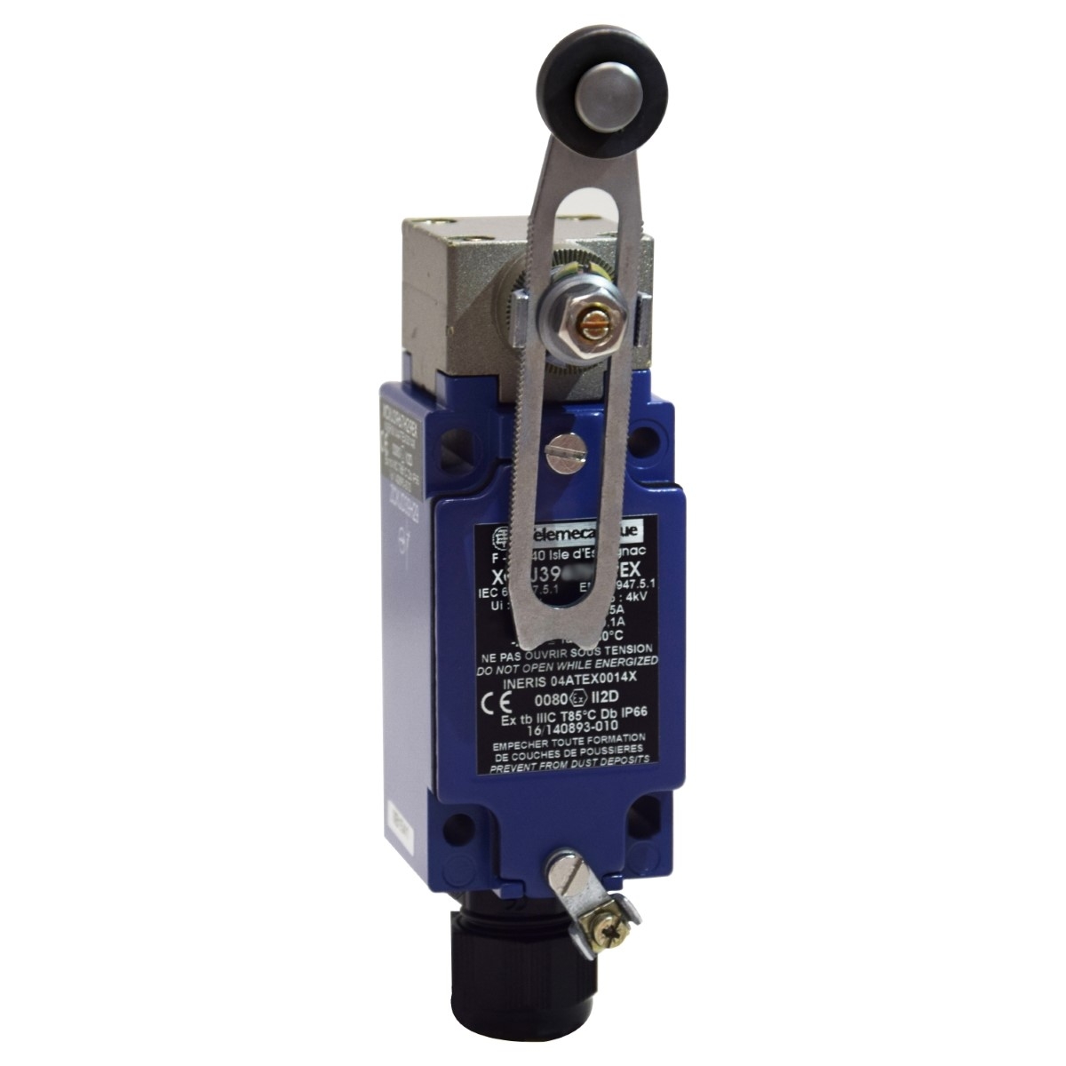 Limit switch, Limit switches XC Standard, XCKJ, roller lever, 2NC + NO, ATEX/IECEx