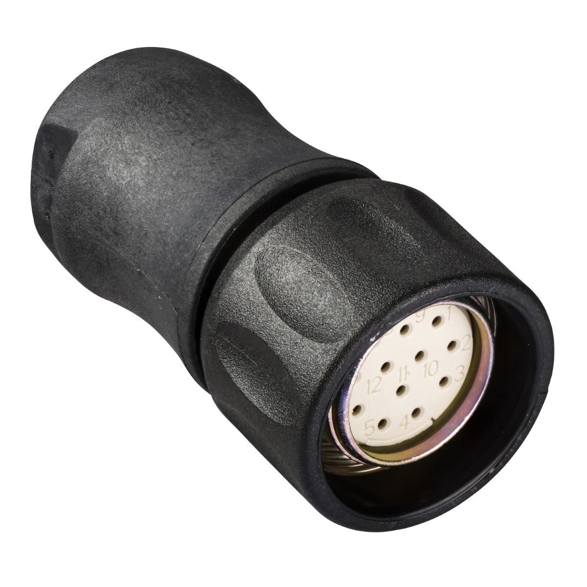 Female, M23, 12 pin, straight connector, for encoder